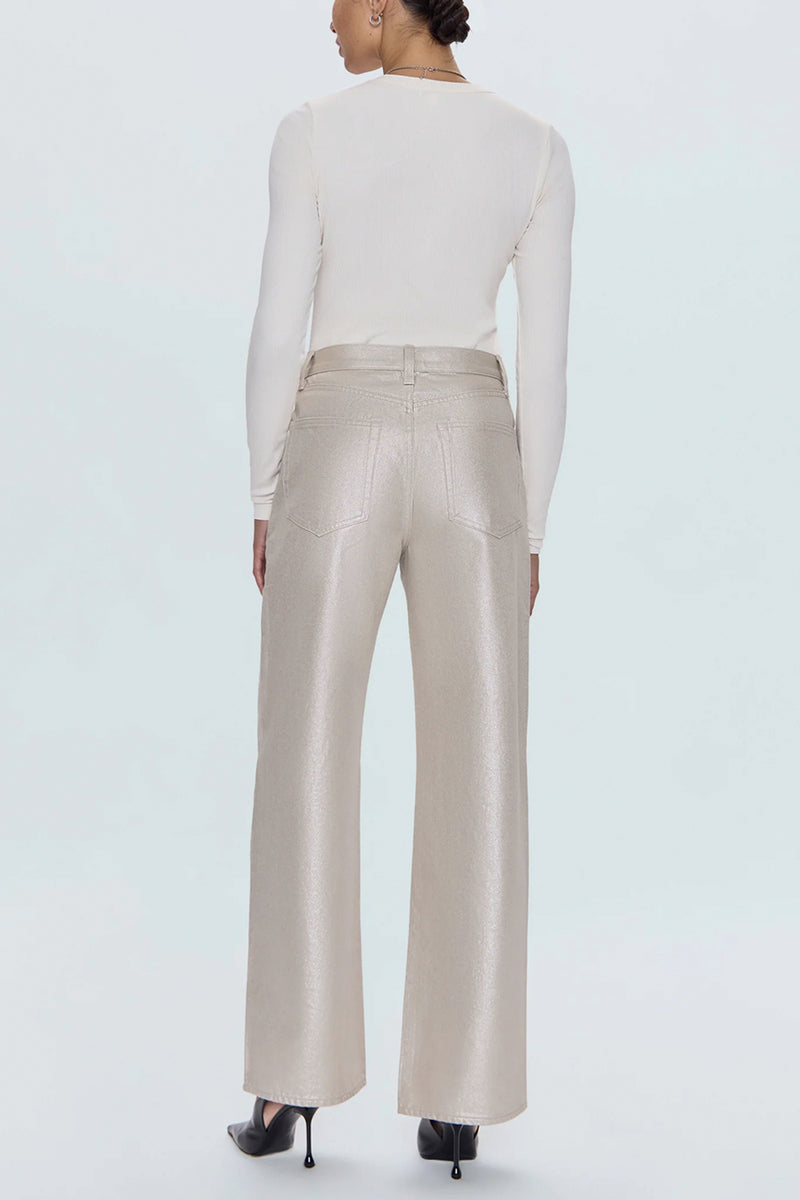 Tate High Rise Bowed Wide Leg Jean