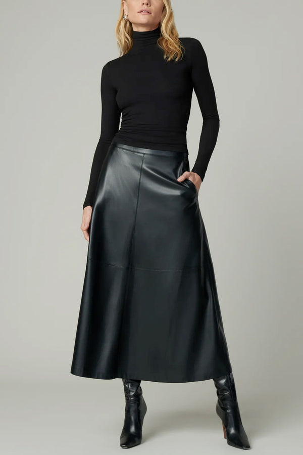 The Tavi Vegan Leather Skirt