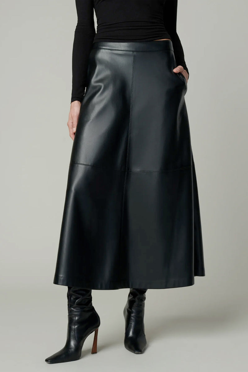 The Tavi Vegan Leather Skirt