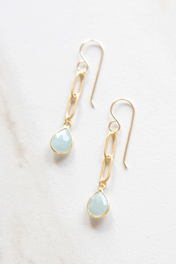 Teardrop Bezel-Wrapped Earrings