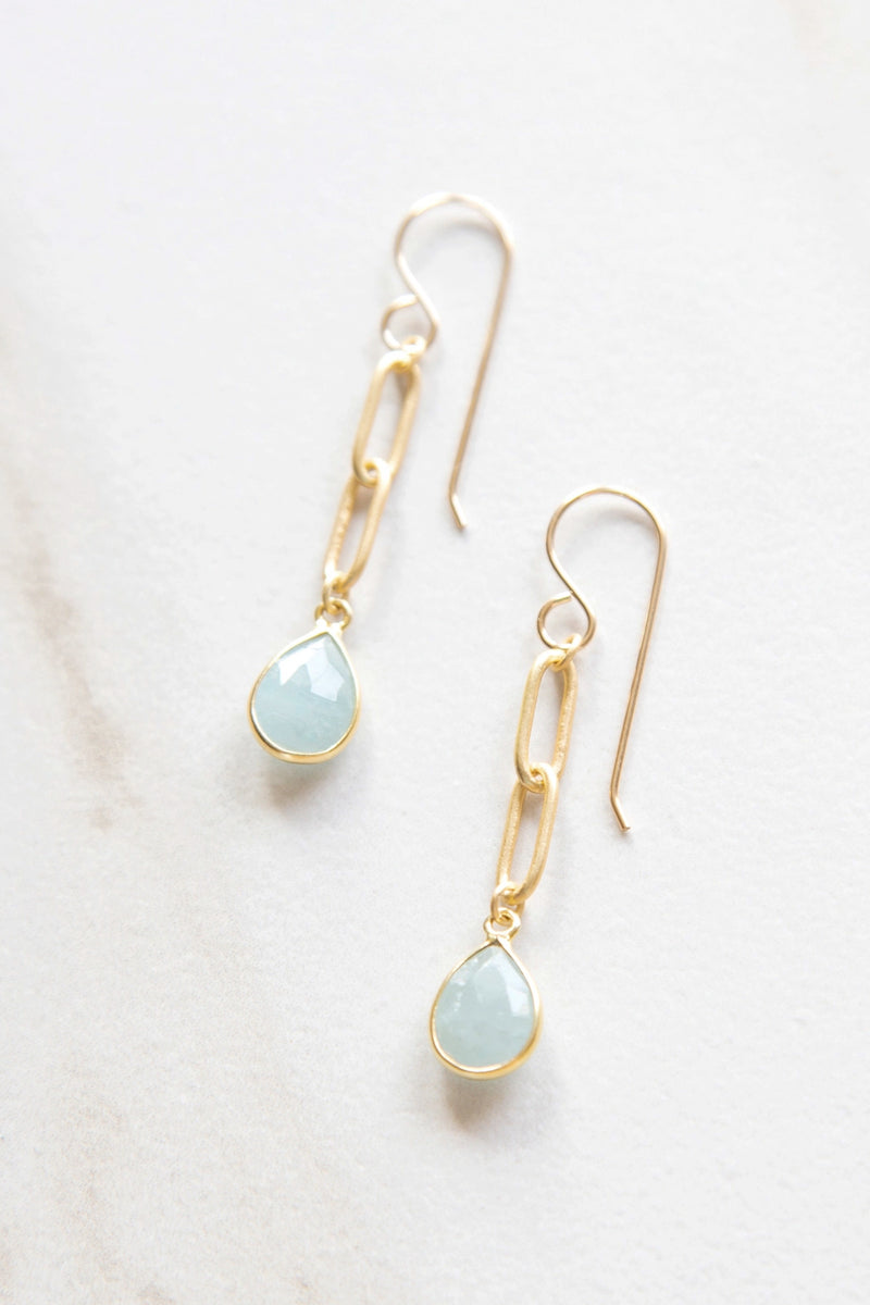 Teardrop Bezel-Wrapped Earrings