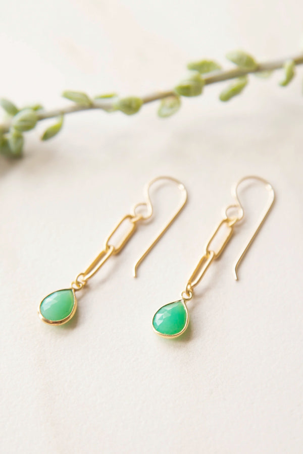 Teardrop Bezel-Wrapped Earrings