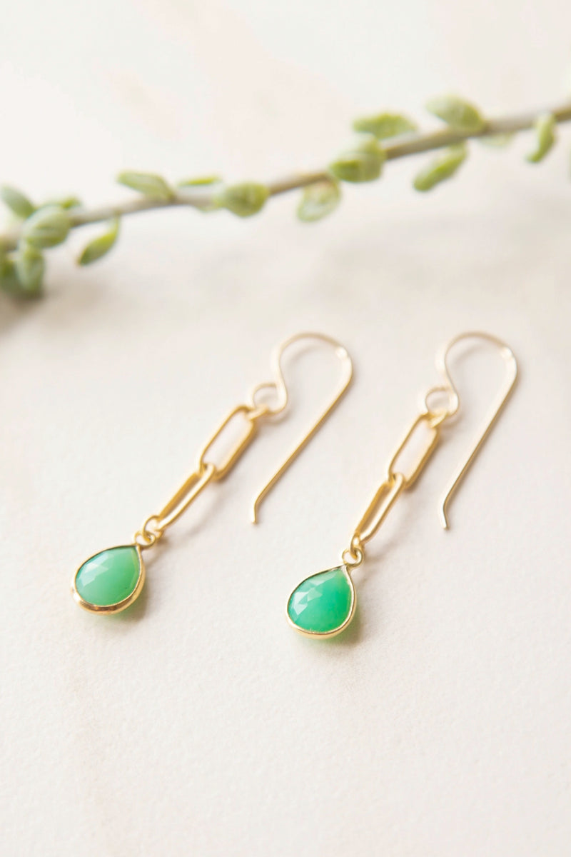 Teardrop Bezel-Wrapped Earrings