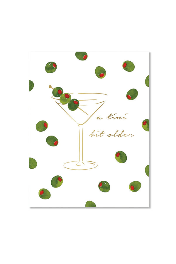 Martini Olives Birthday Greeting Card