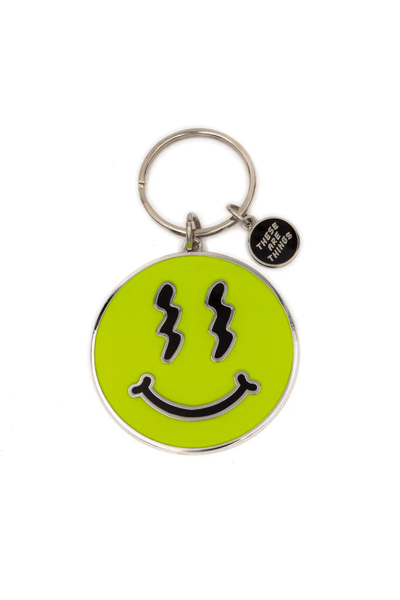 Enamel Keychain - Trippy Smiley