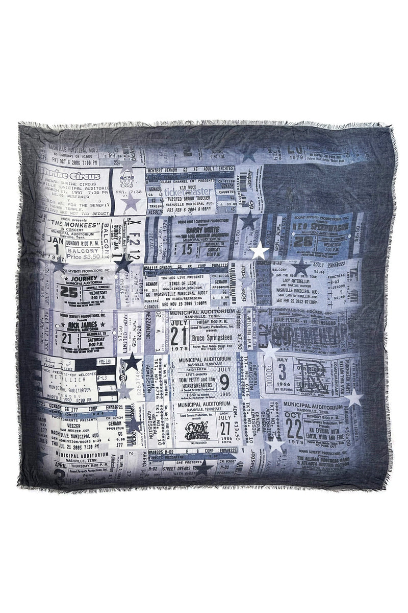 Vintage Tickets Scarf - Assorted Colors