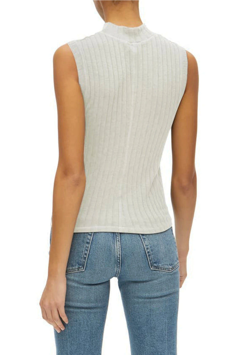 Violet Mock Neck Shell
