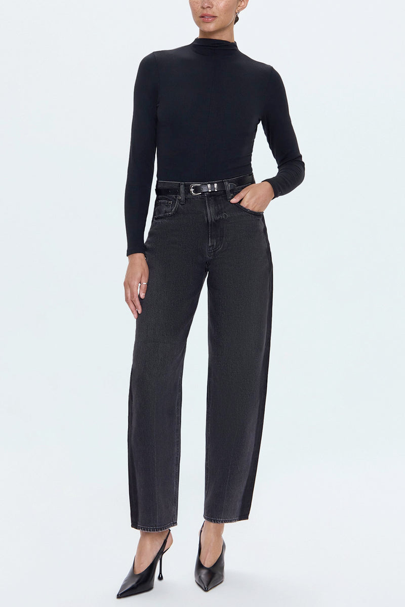 Wes High Rise Barrel Jean