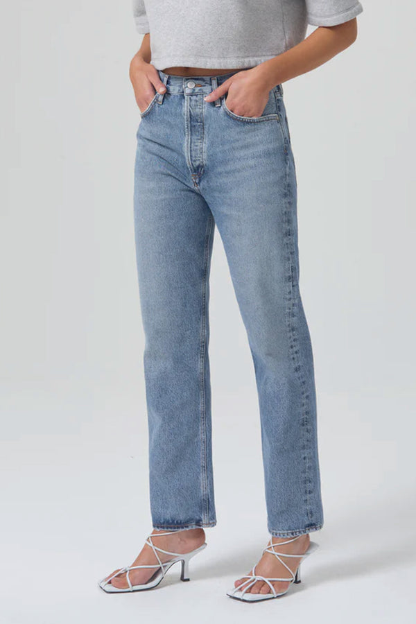 90s Pinch Waist High Rise Straight