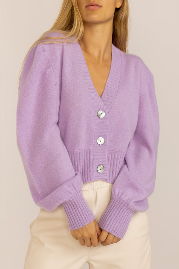 Alana Puff Cashmere Cardigan