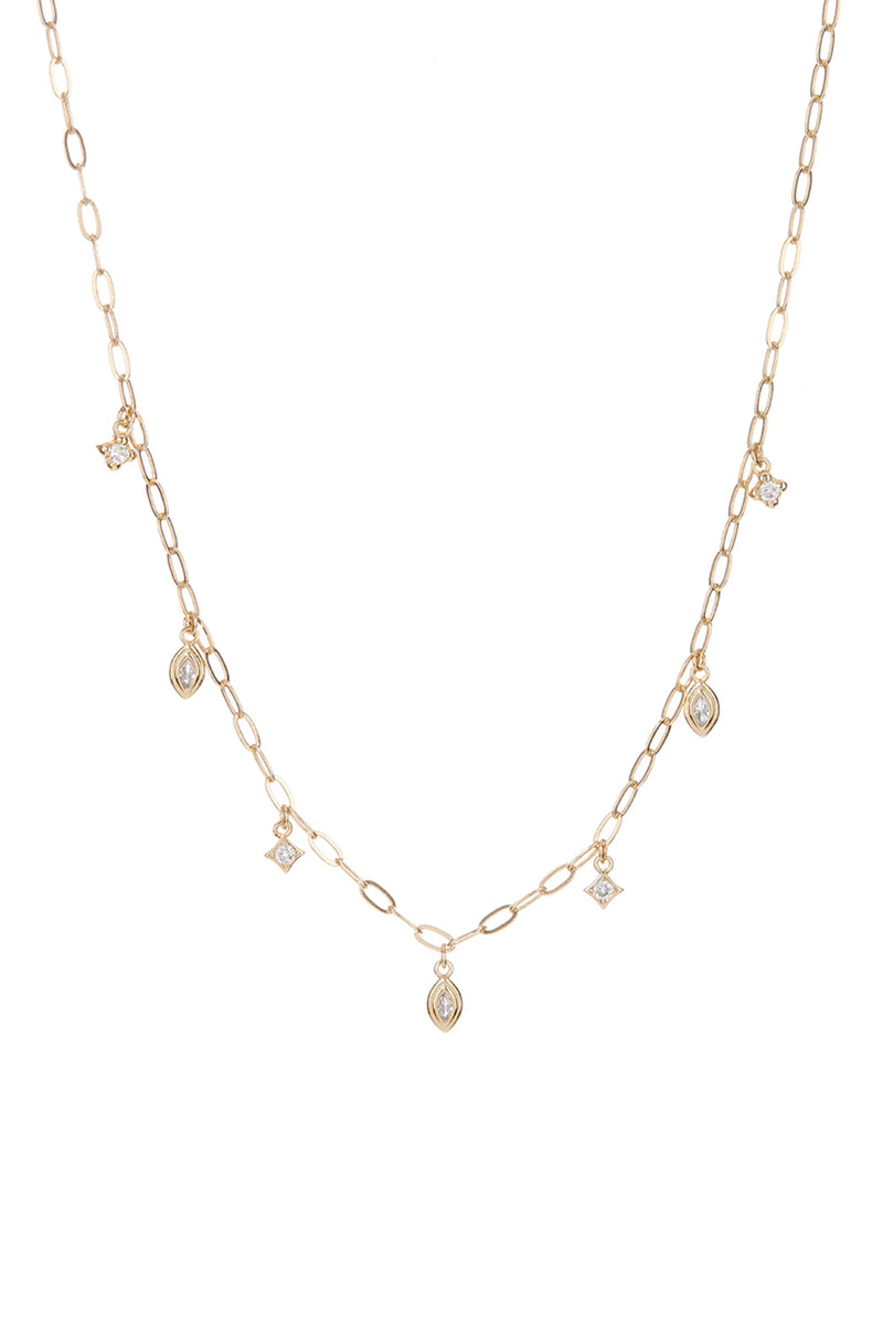 Bezel Charm Shaker Necklace