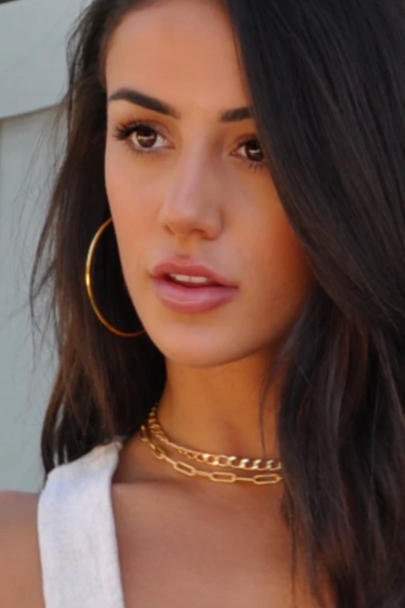 Carrie Paper Clip Link Necklace