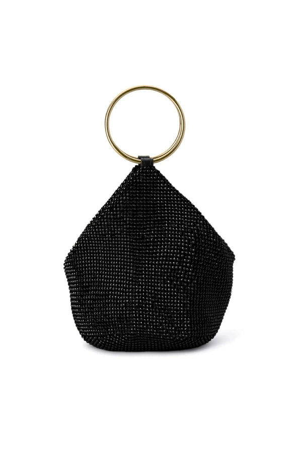 Ellie Crystal Mesh Ring Handle Bag