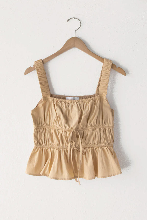 Gloria Scrunchie Strap Poplin Top