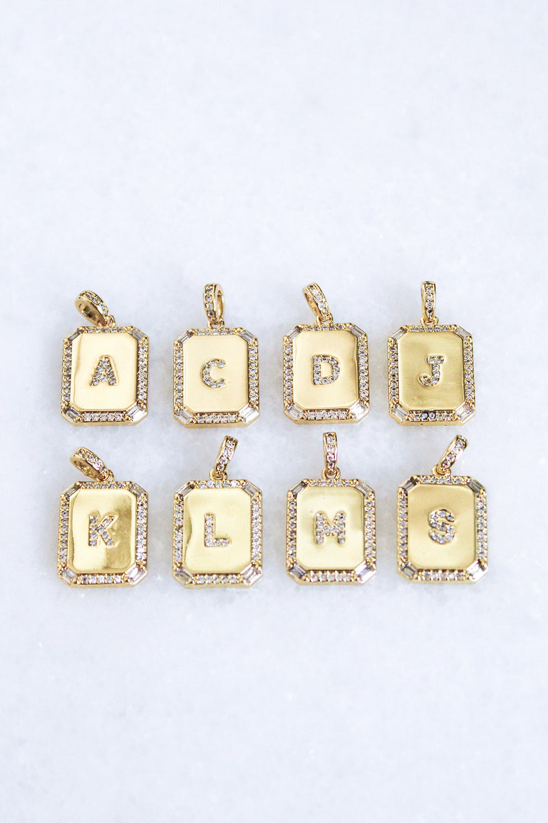 Initial Tile Necklace