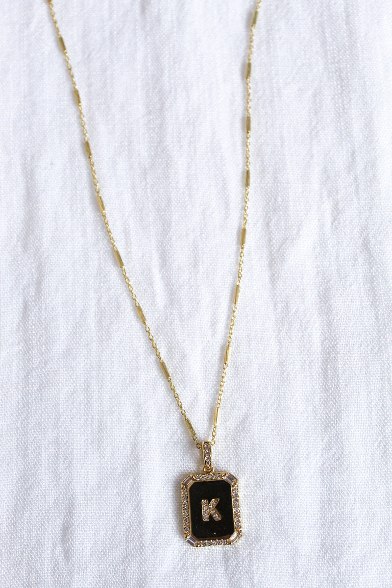 Initial Tile Necklace