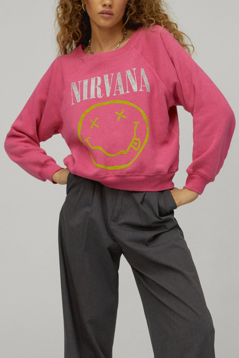 Nirvana Smile Raglan Crew