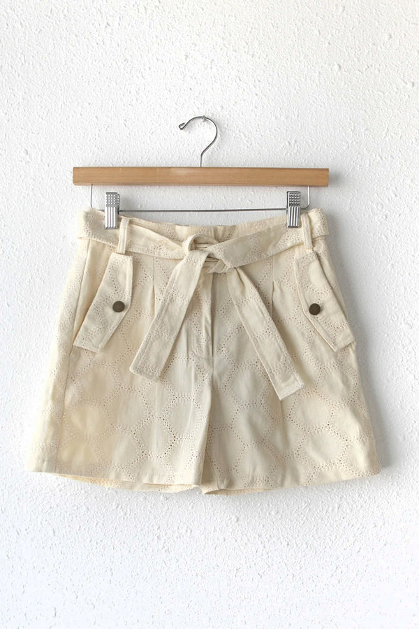 Nola Embroidered Twill Shorts
