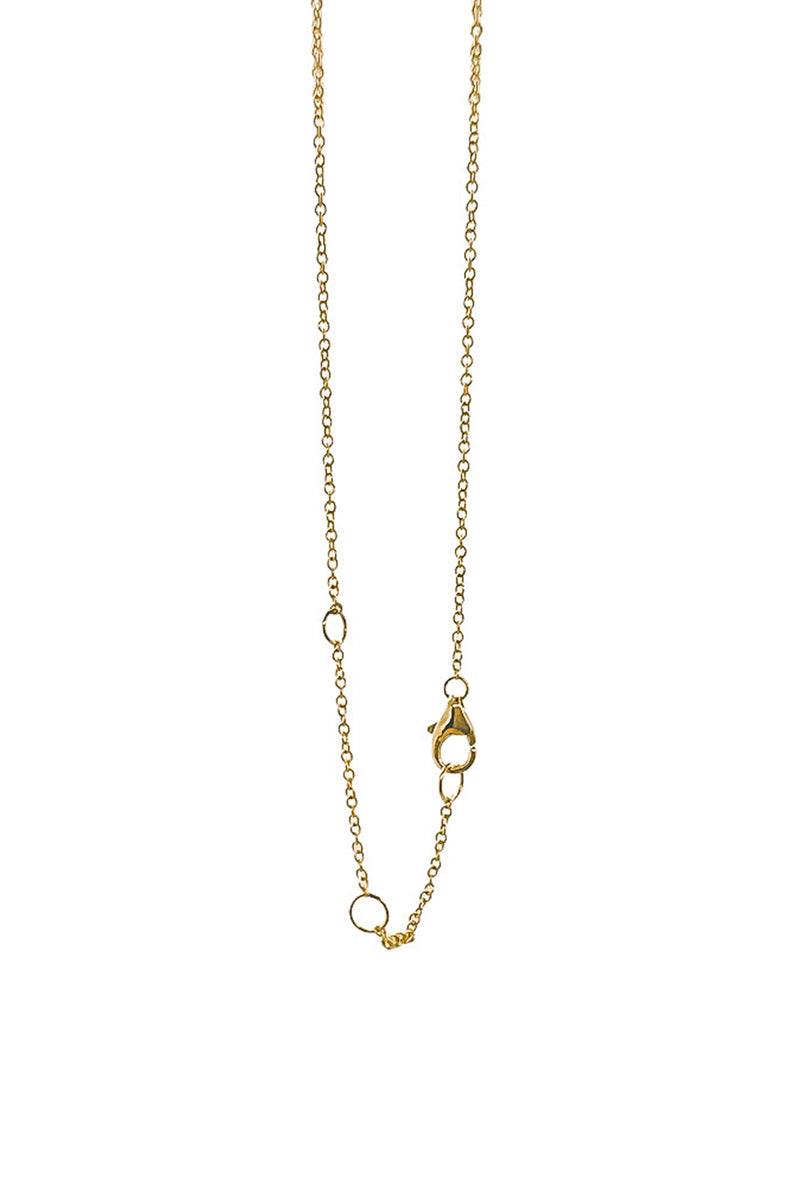 14k Gold Diamond Pavé Circle Necklace