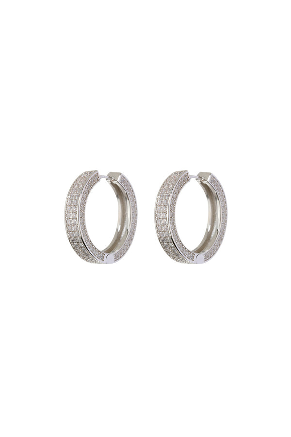 Pave Coco Hinge Hoops