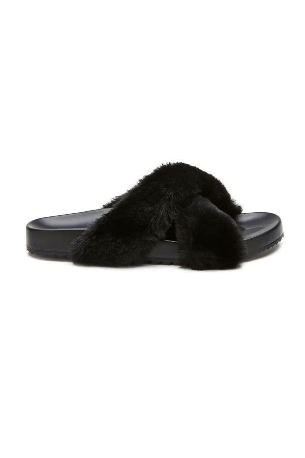 Seasons Faux Fur Slide