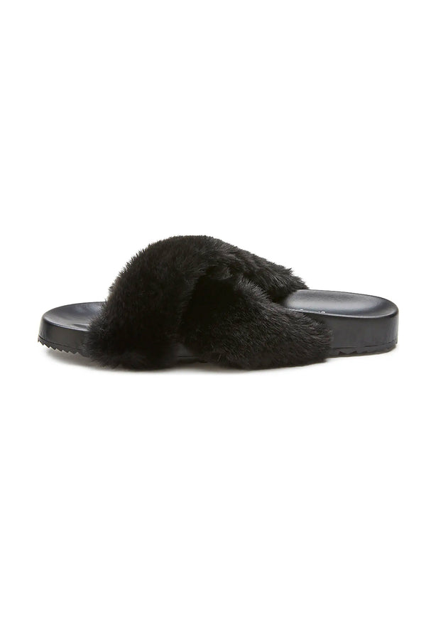 Seasons Faux Fur Slide