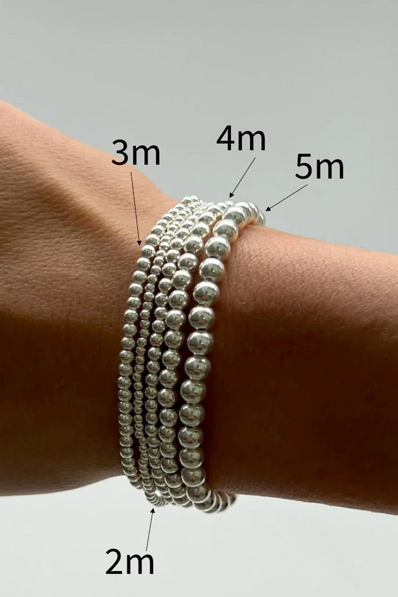2mm Silver Ball Bracelet