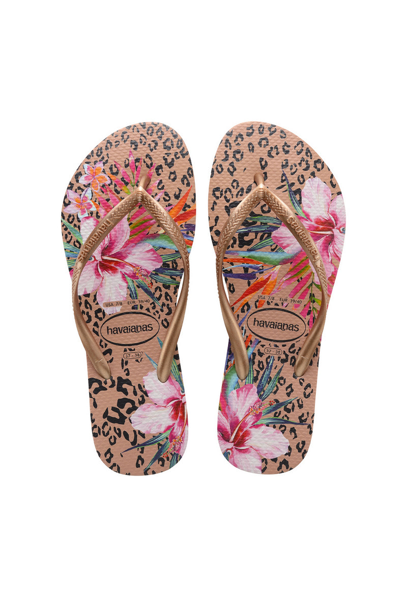 Slim Animal Floral Flip Flops