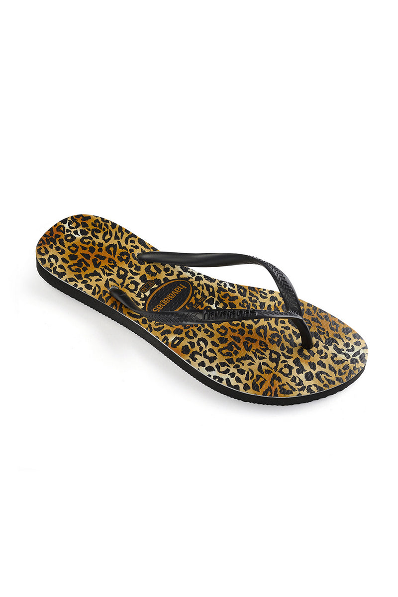 Slim Leopard Flip Flops