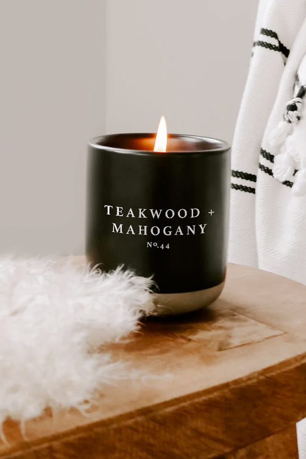 Teakwood + Mahogany Soy Candle