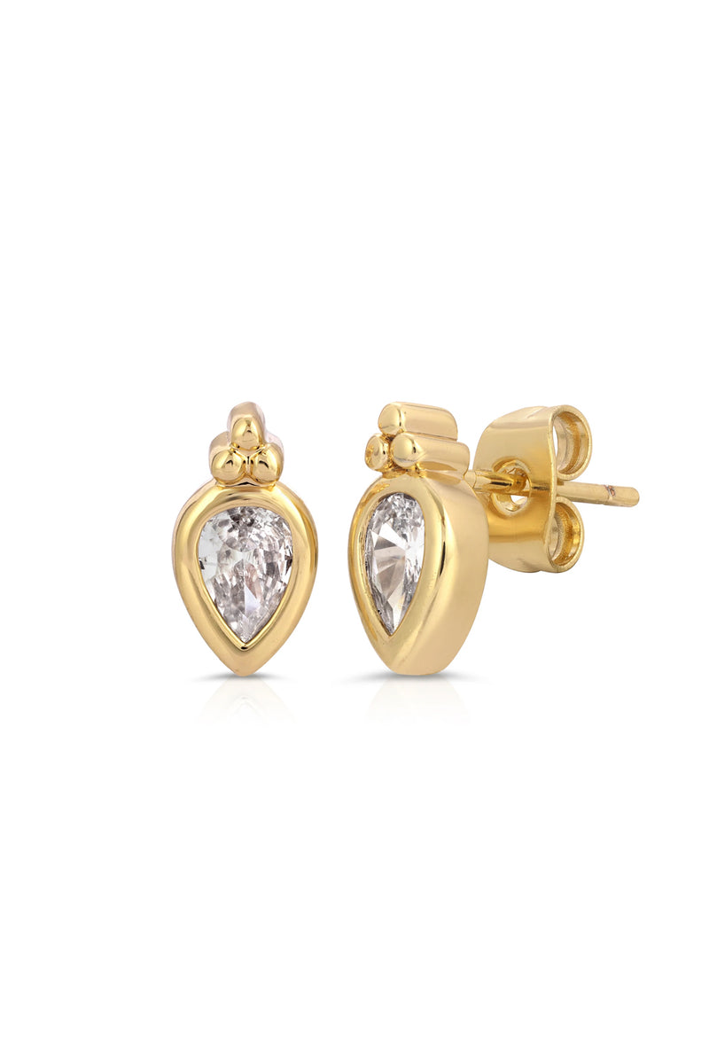 Temple Teardrop Studs