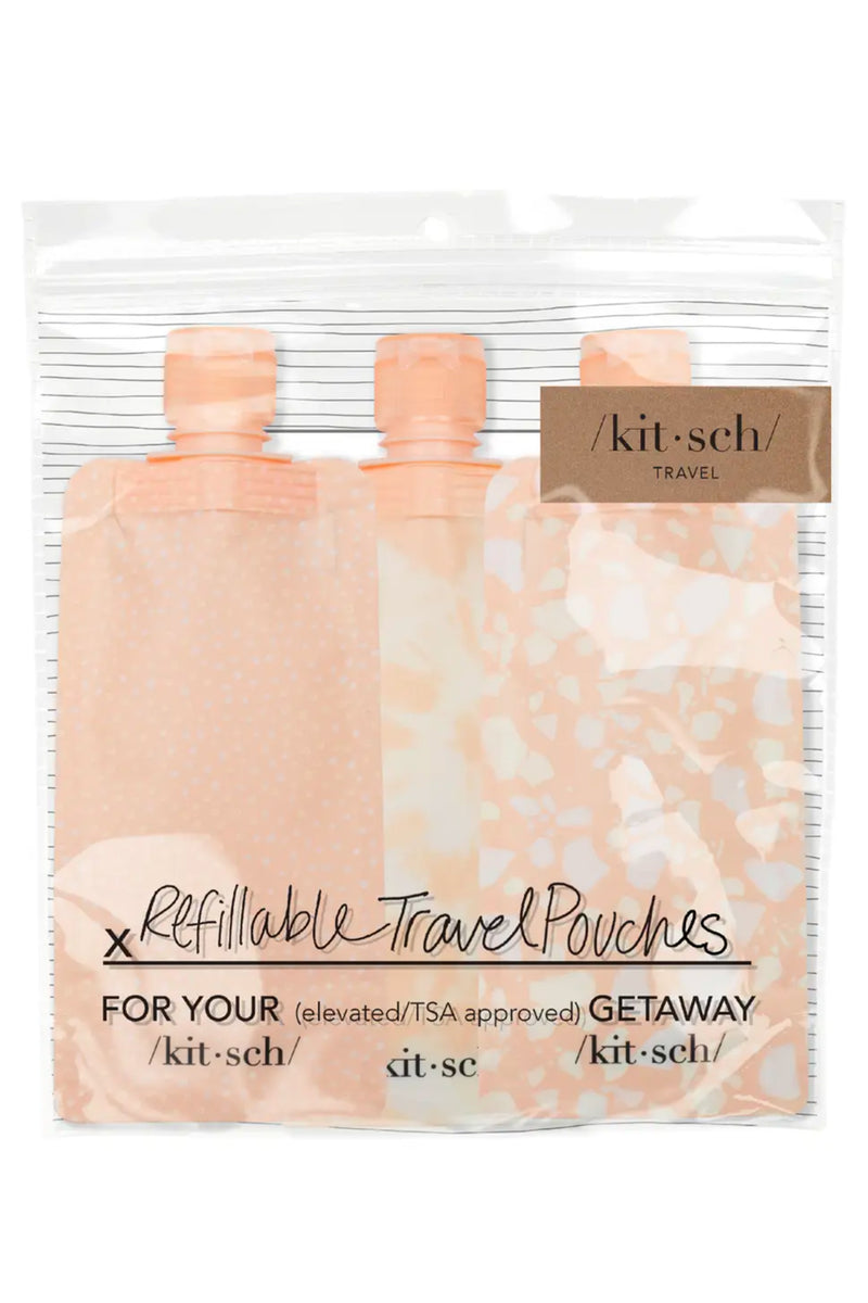Refillable Travel Pouches 3pc Set (Assorted Colors & Prints)